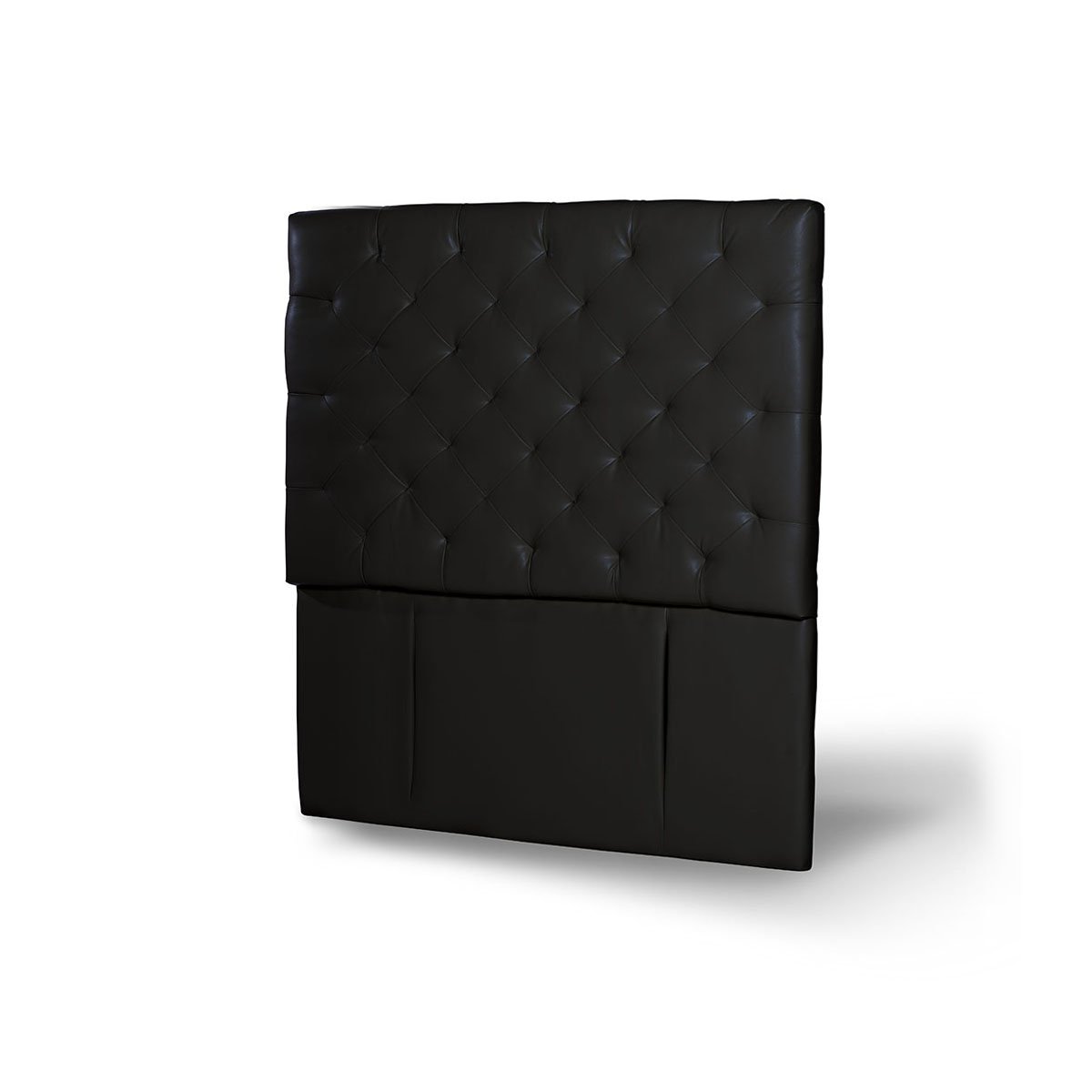 RESPALDO LATAM HOME BRESCIA 1.5 PLAZAS MADERA PU NEGRO - 2