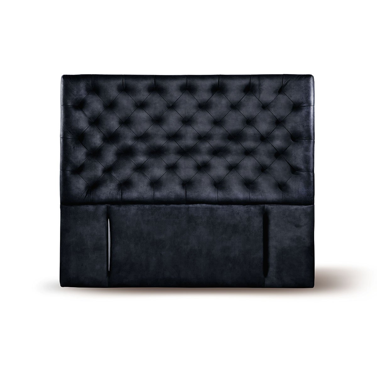 RESPALDO LATAM HOME BRESCIA 2 PLAZAS MADERA CUERO NEGRO - 1