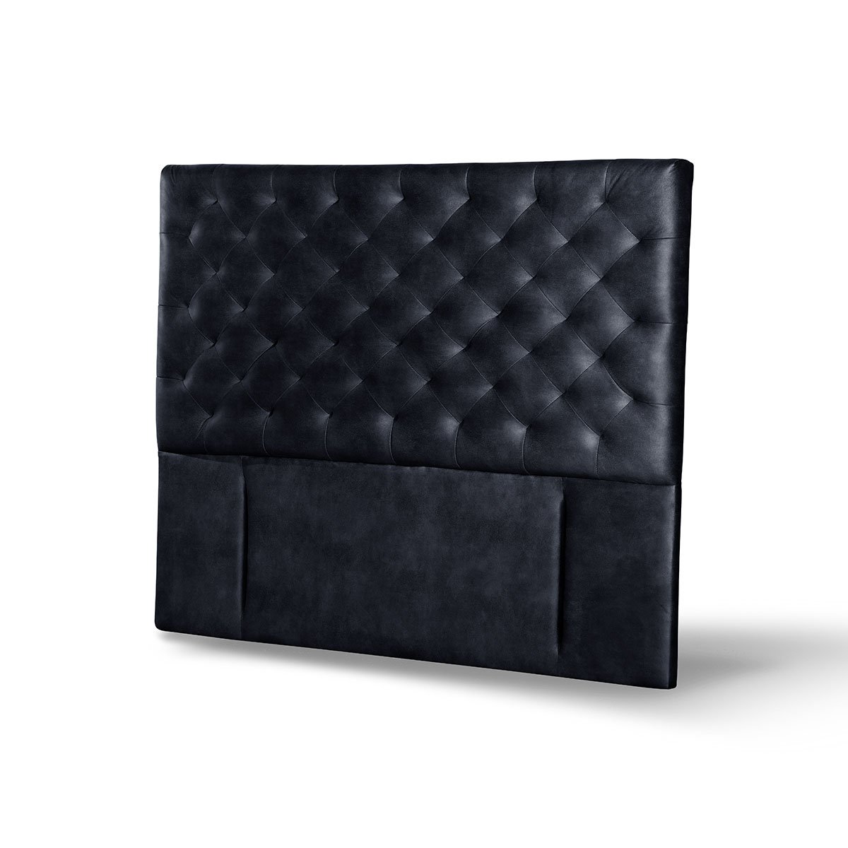 RESPALDO LATAM HOME BRESCIA 2 PLAZAS MADERA CUERO NEGRO - 2