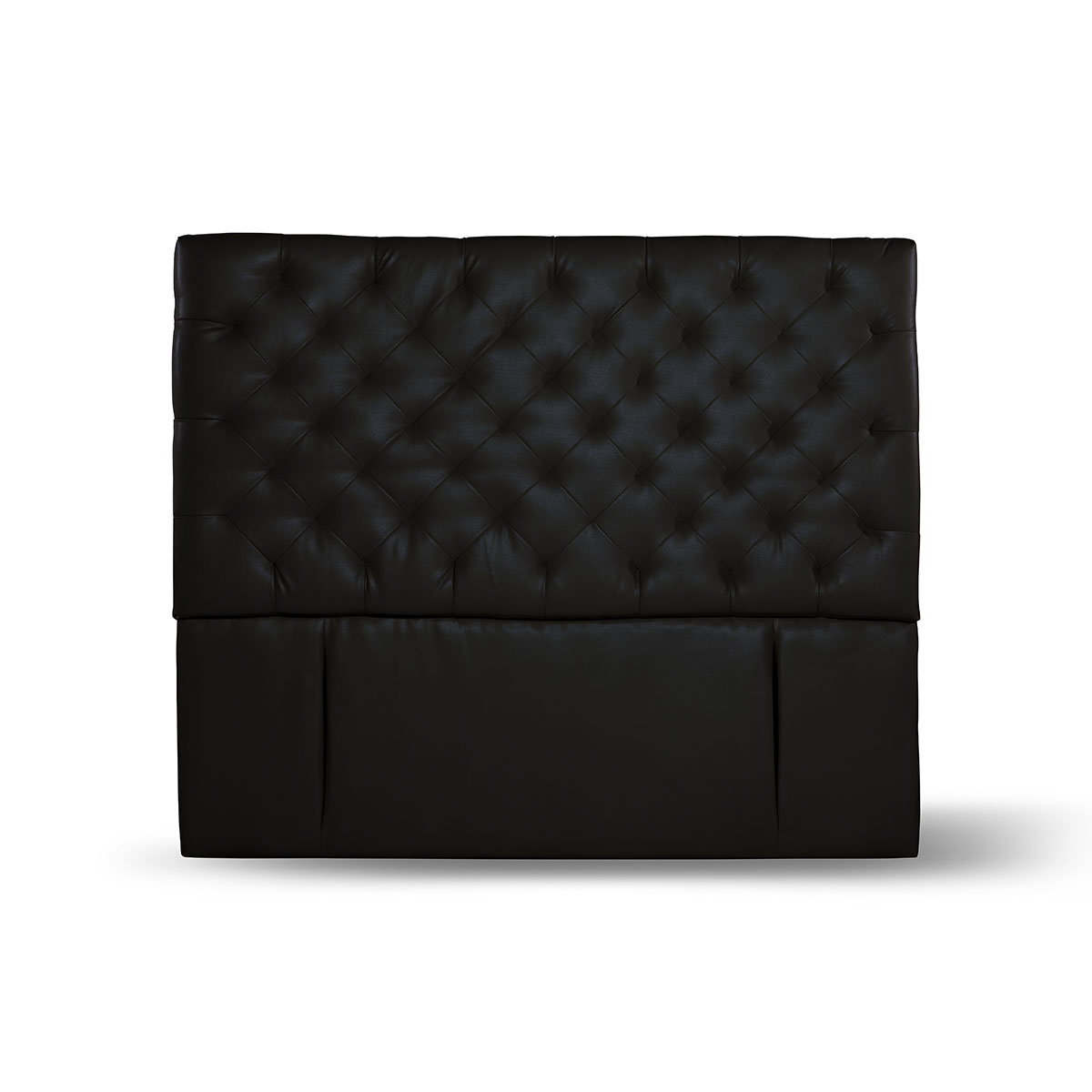 RESPALDO LATAM HOME BRESCIA 2 PLAZAS MADERA PU NEGRO - 1