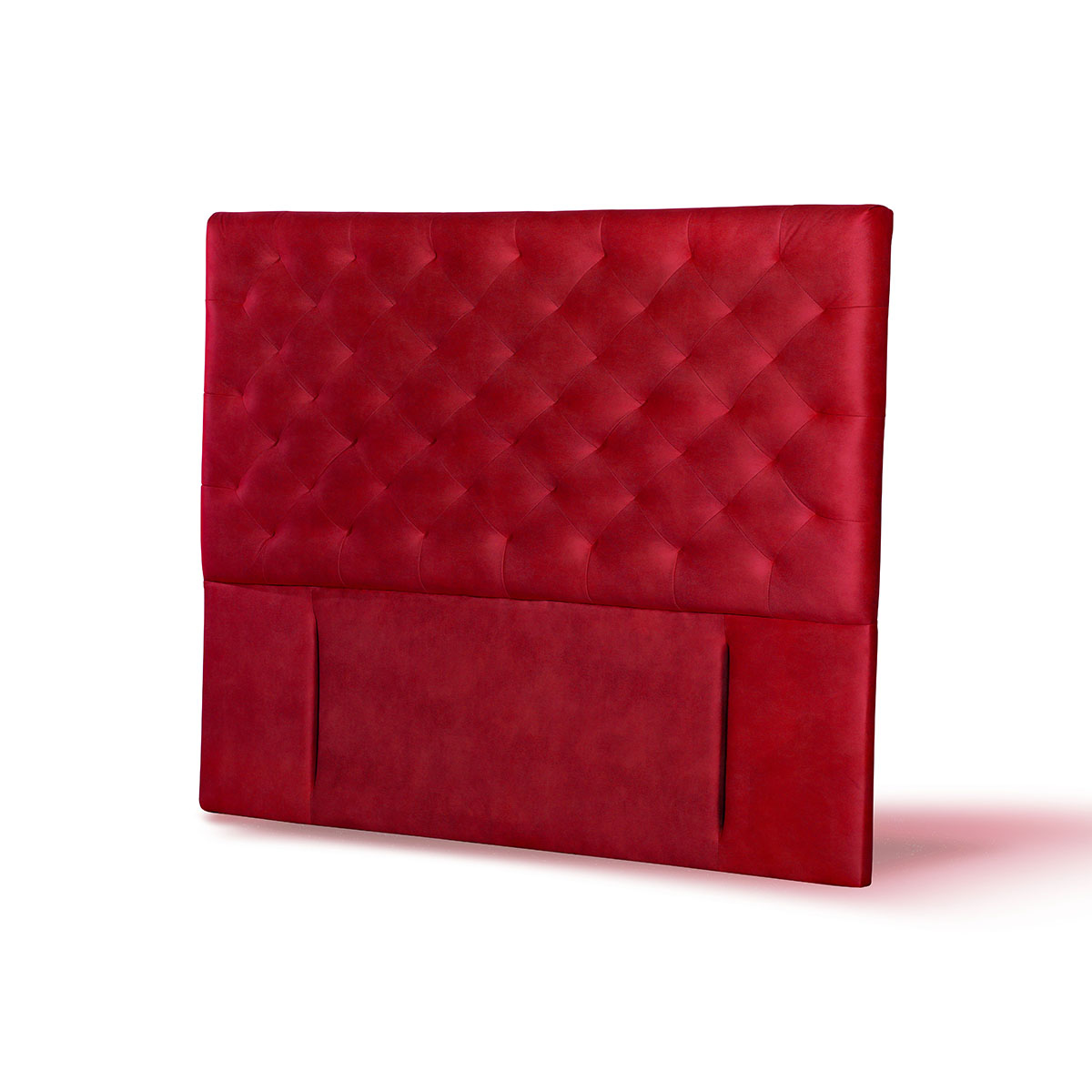 RESPALDO LATAM HOME BRESCIA KING MADERA CUERO ROJO - 2