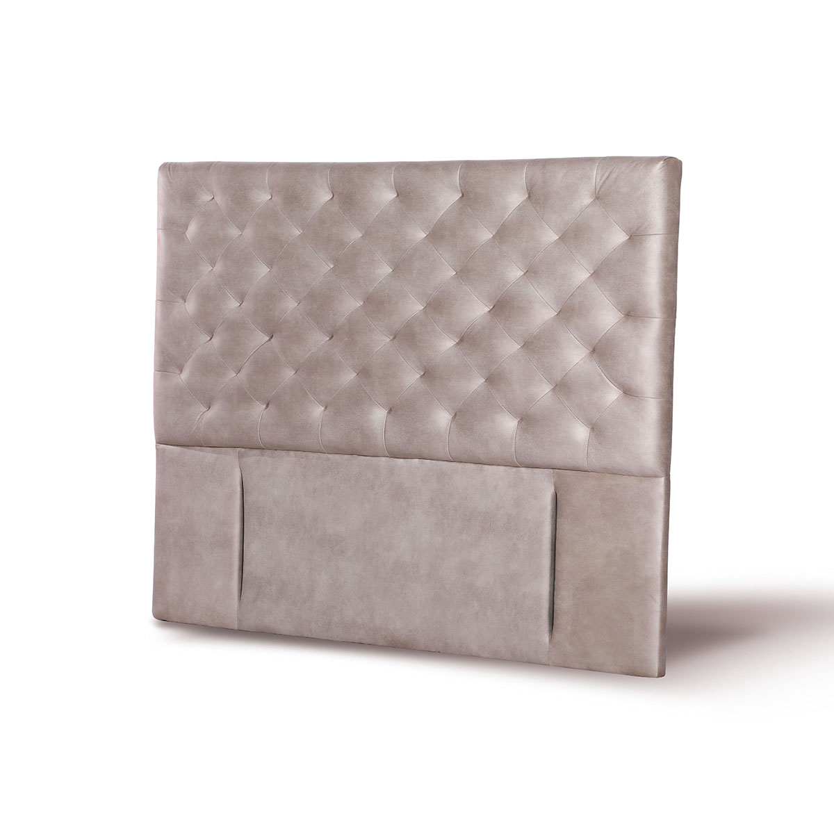 RESPALDO LATAM HOME BRESCIA KING MADERA CUERO GRIS - 2