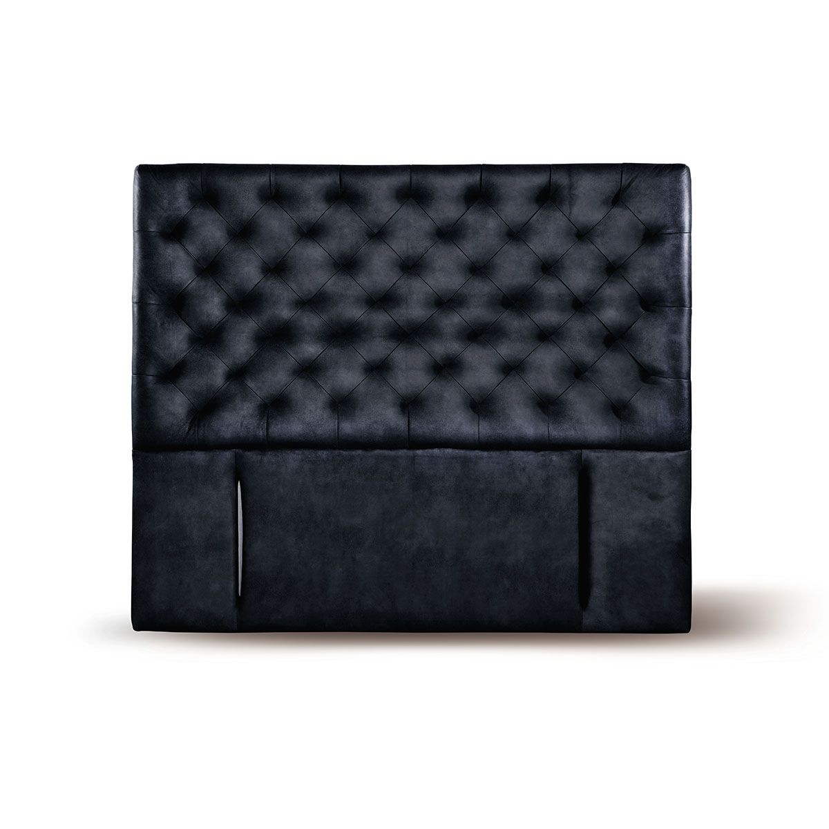 RESPALDO LATAM HOME BRESCIA KING MADERA CUERO NEGRO - 1