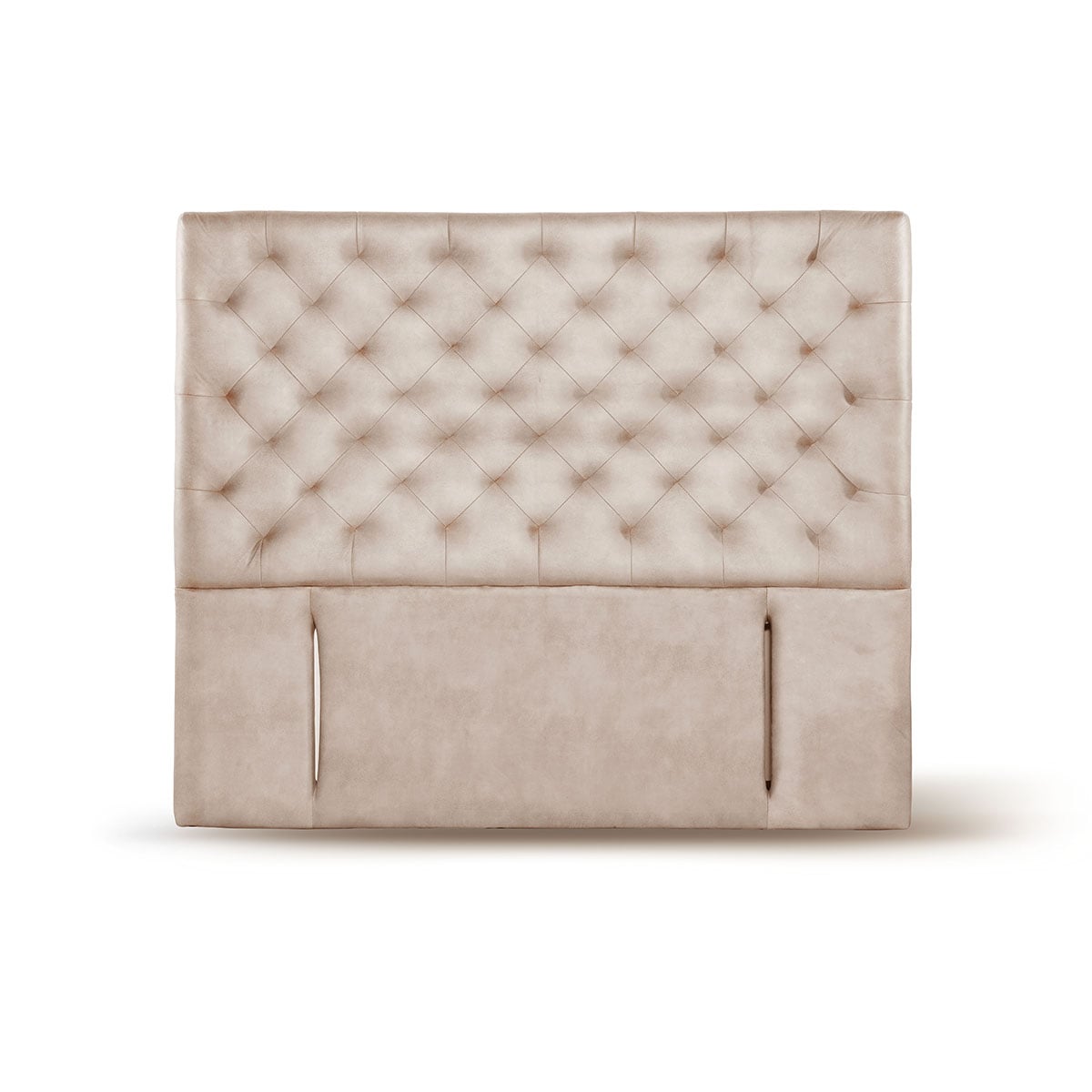 RESPALDO LATAM HOME BRESCIA KING MADERA CUERO BEIGE - 1