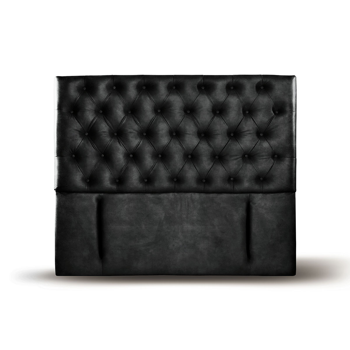 RESPALDO LATAM HOME FLORENCIA KING MADERA CUERO NEGRO - 1