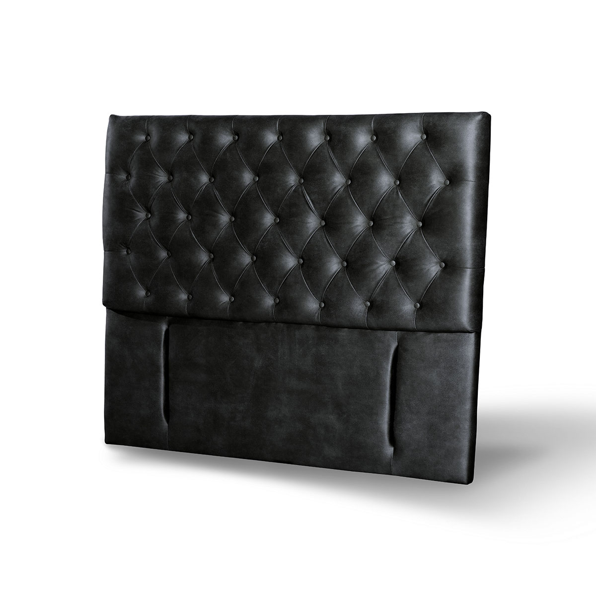 RESPALDO LATAM HOME FLORENCIA KING MADERA CUERO NEGRO - 2