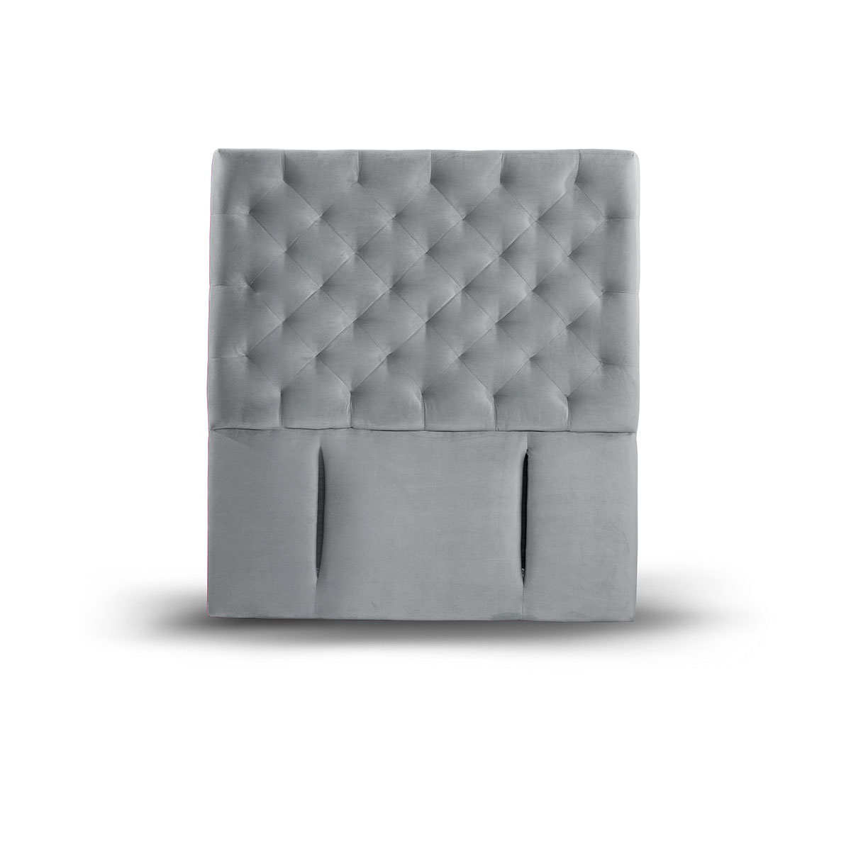 RESPALDO LATAM HOME BRESCIA 1 PLAZA MADERA TELA GRIS - 1