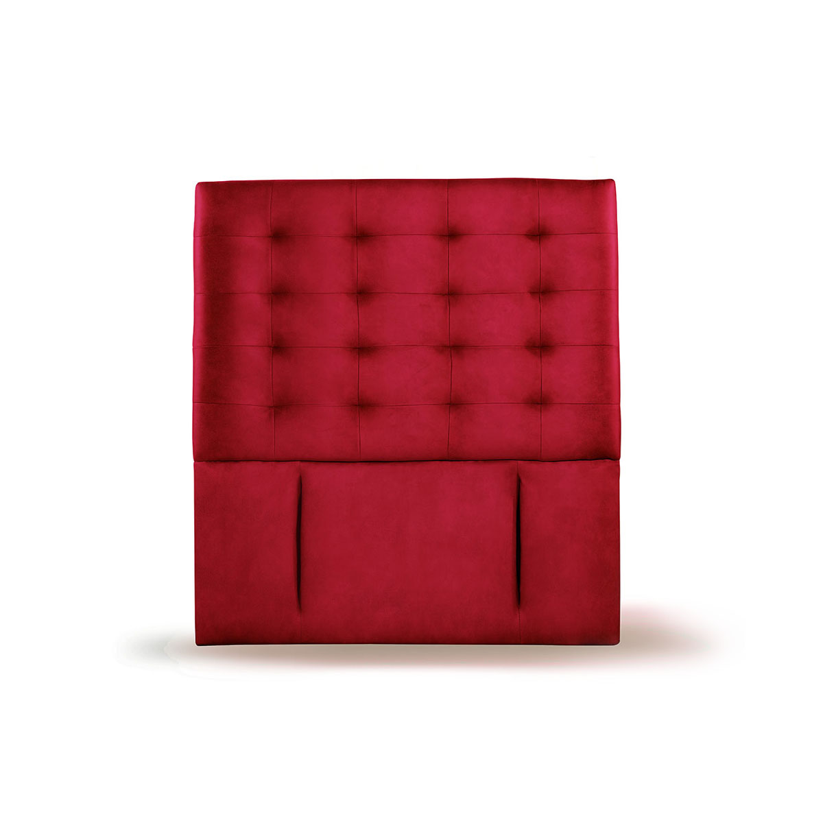 RESPALDO LATAM HOME NÁPOLES 1.5 PLAZAS MADERA CUERO ROJO - 1