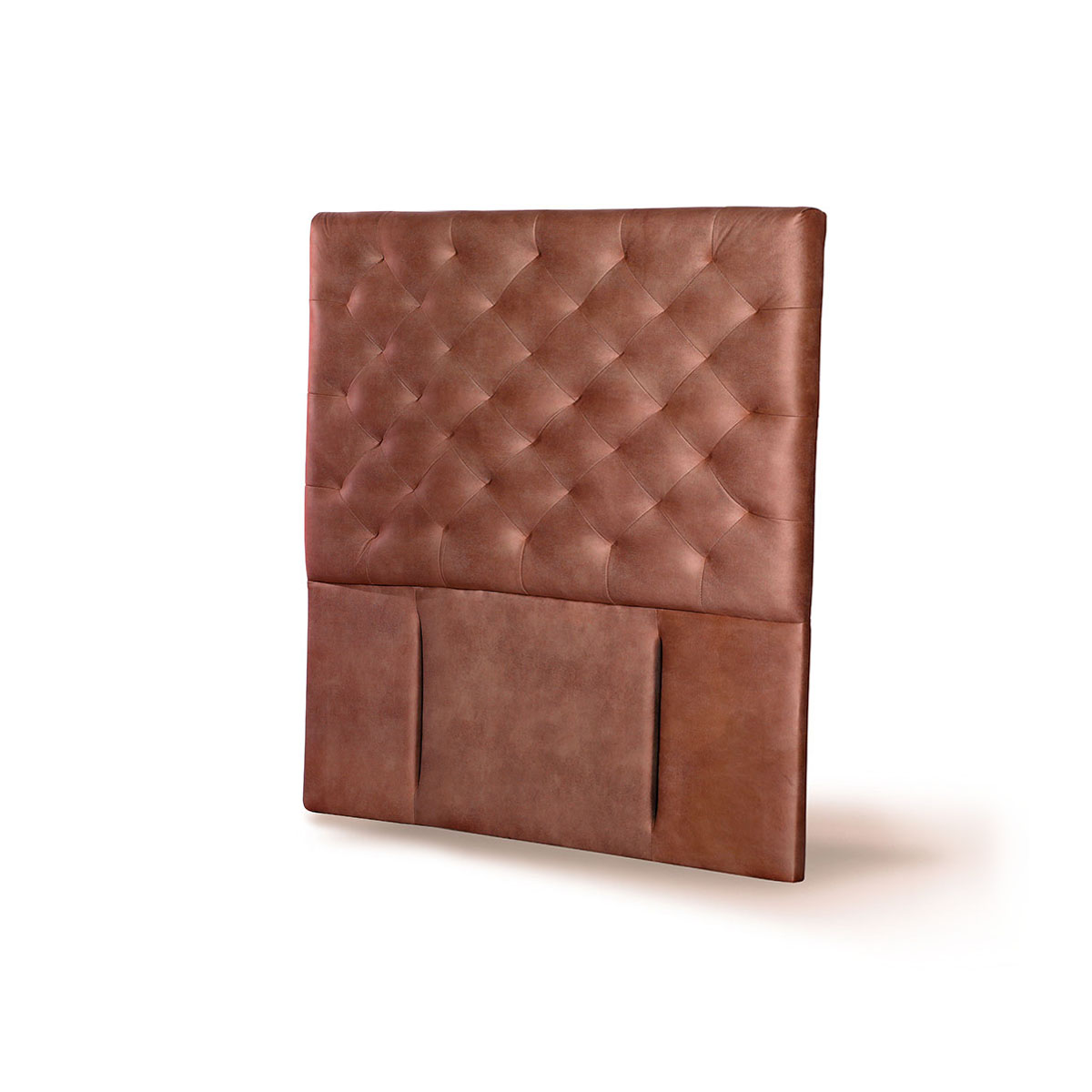 RESPALDO LATAM HOME BRESCIA 1 PLAZA MADERA CUERO CAFÉ CLARO TABACO - 2