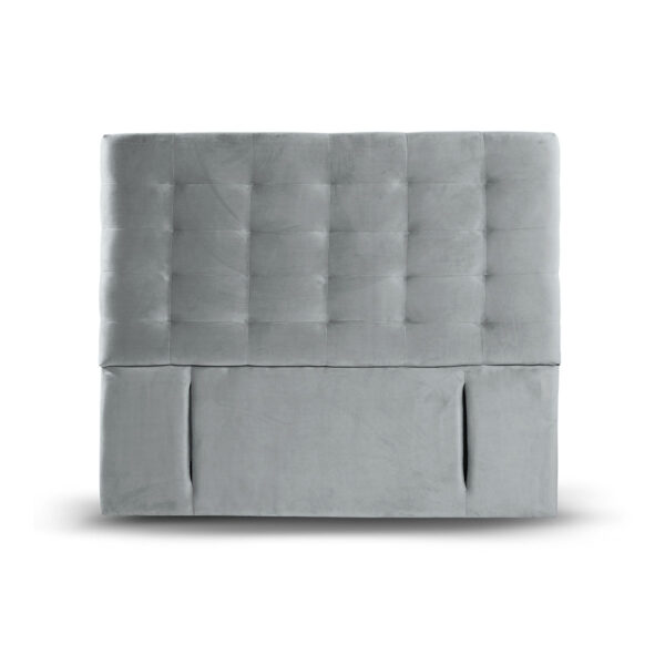 RESPALDO LATAM HOME NÁPOLES 2 PLAZAS MADERA TELA GRIS - 2