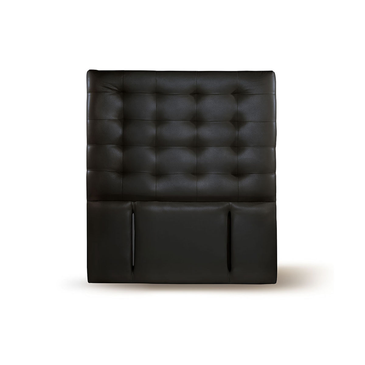 RESPALDO LATAM HOME NÁPOLES 1.5 PLAZAS MADERA PU NEGRO - 1
