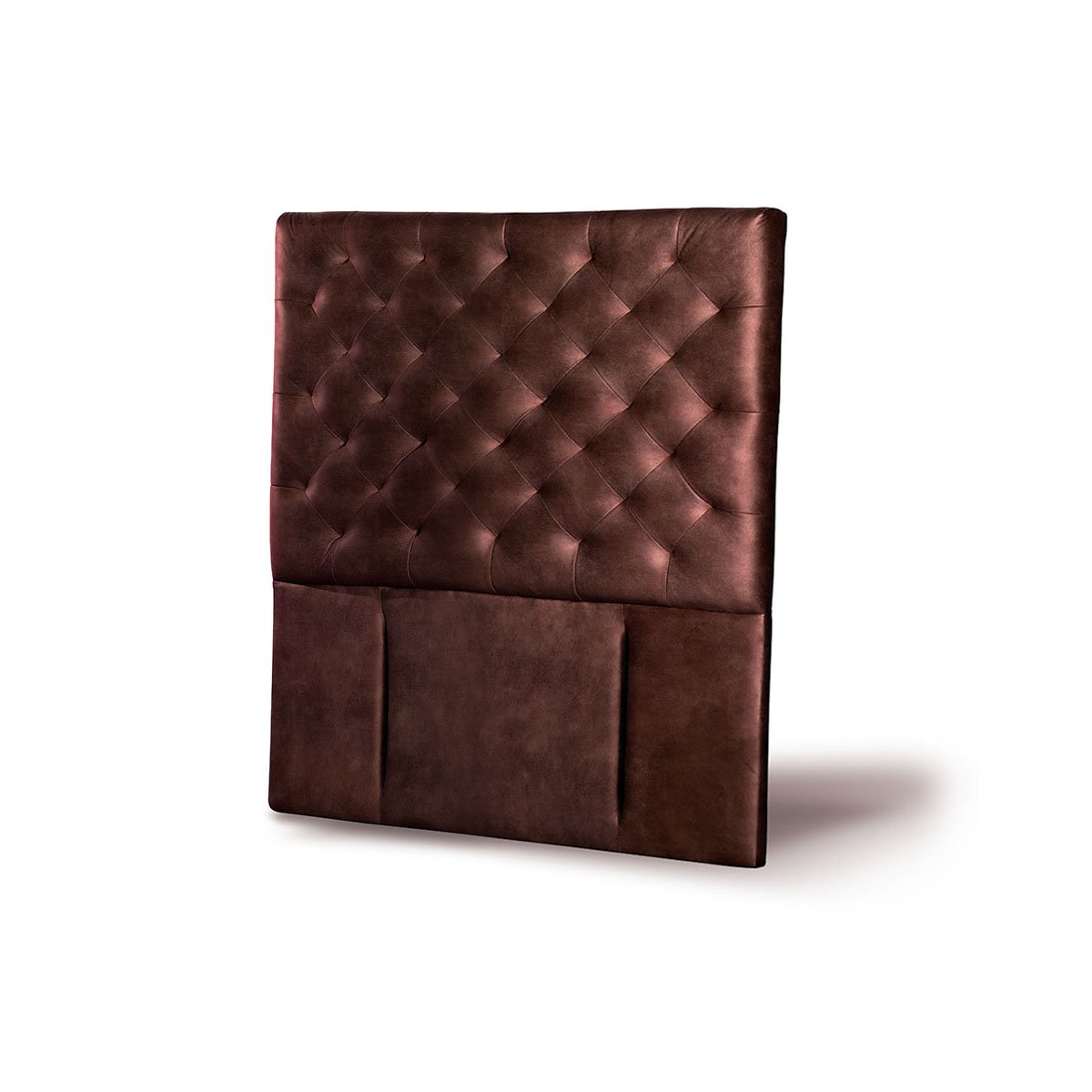RESPALDO LATAM HOME BRESCIA 1.5 PLAZAS MADERA CUERO CAFÉ MORO - 2