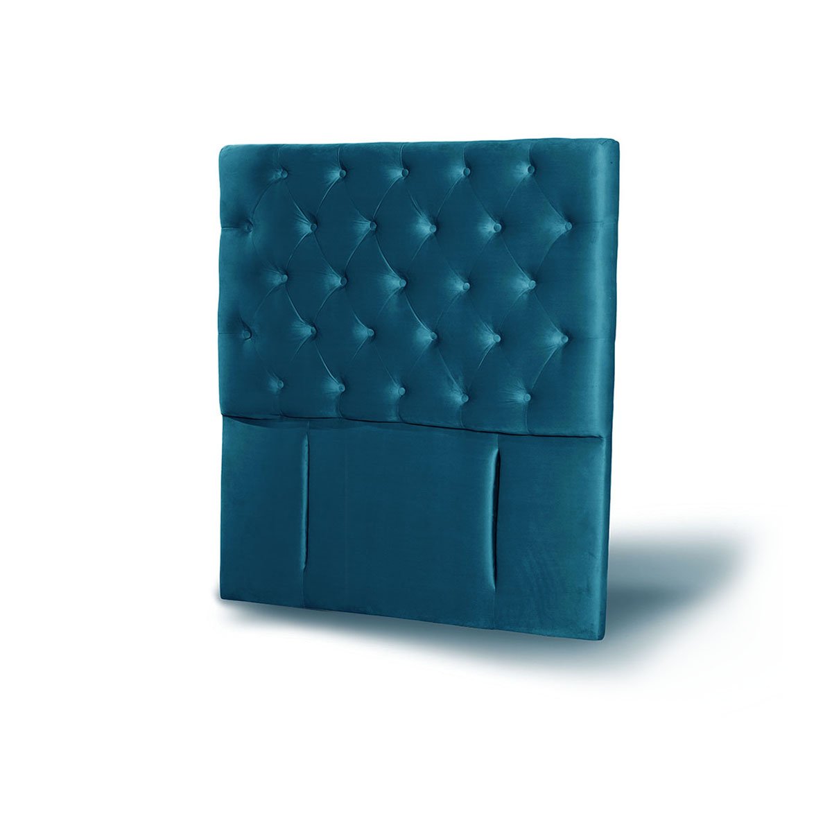 RESPALDO LATAM HOME FLORENCIA 1.5 PLAZAS MADERA TELA AZUL - 2