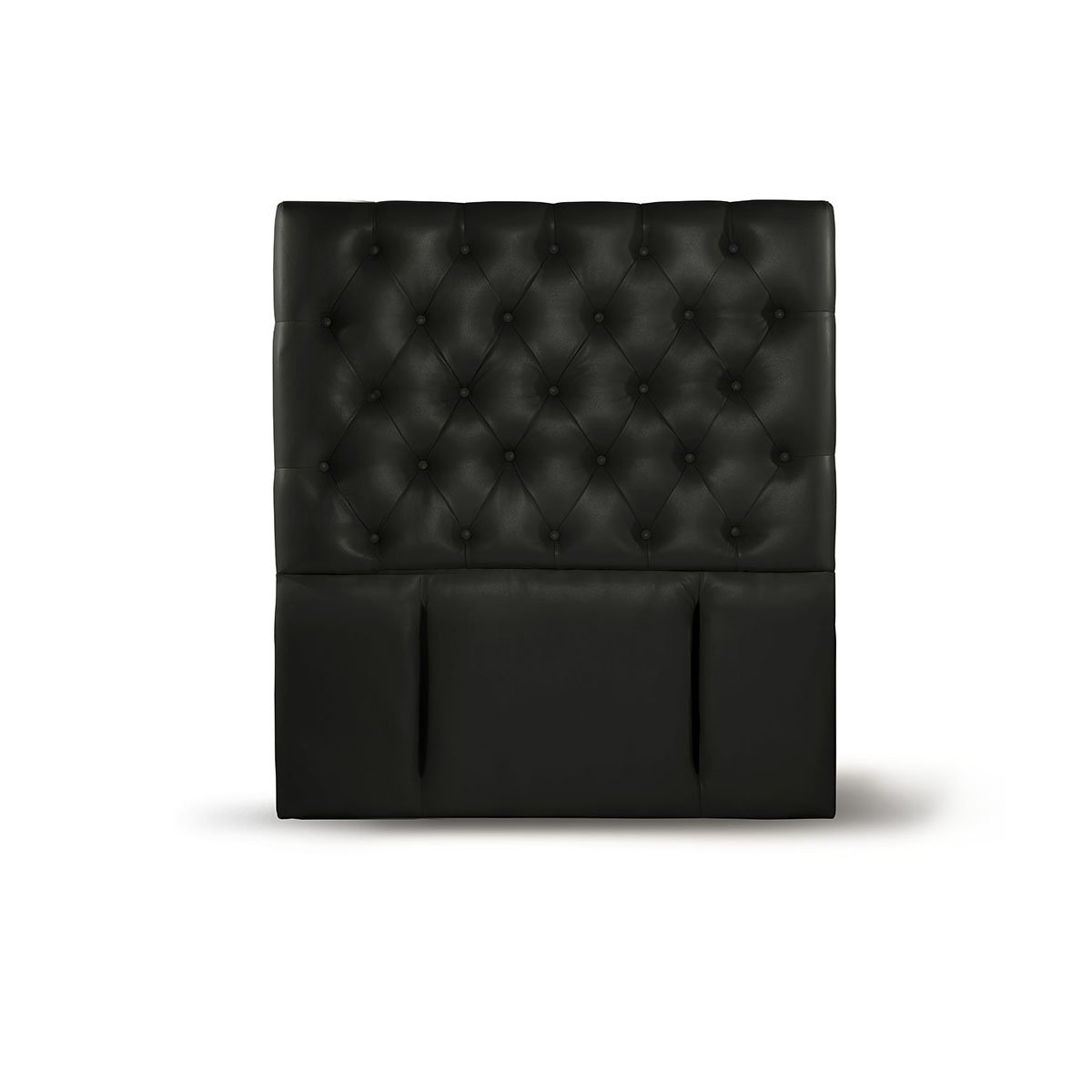 RESPALDO LATAM HOME FLORENCIA 1.5 PLAZAS MADERA PU NEGRO - 1