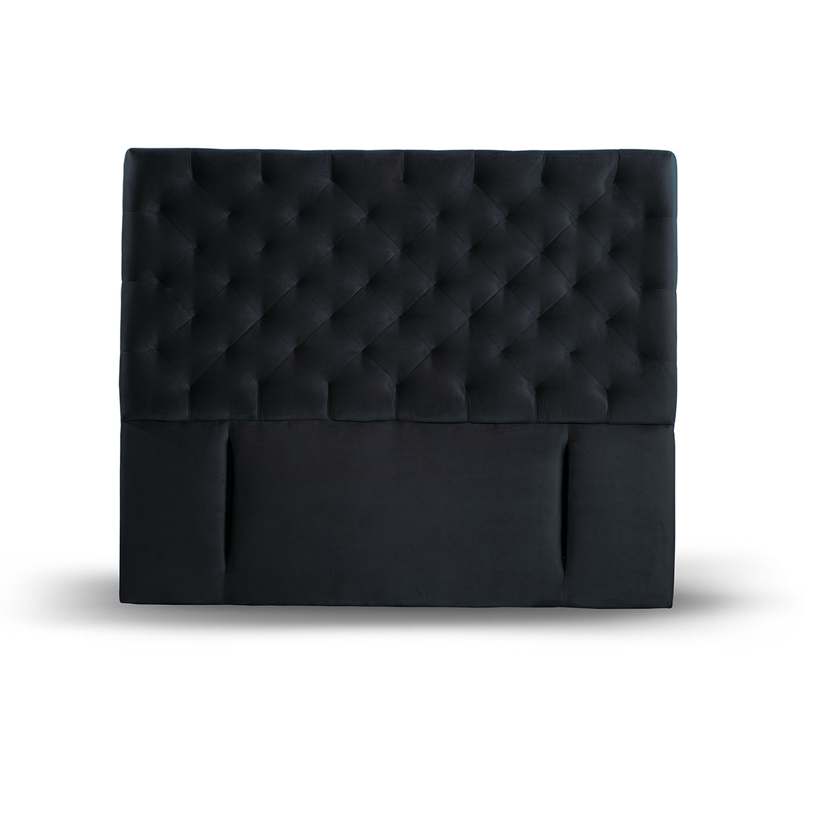 RESPALDO LATAM HOME BRESCIA 2 PLAZAS MADERA TELA NEGRO - 1
