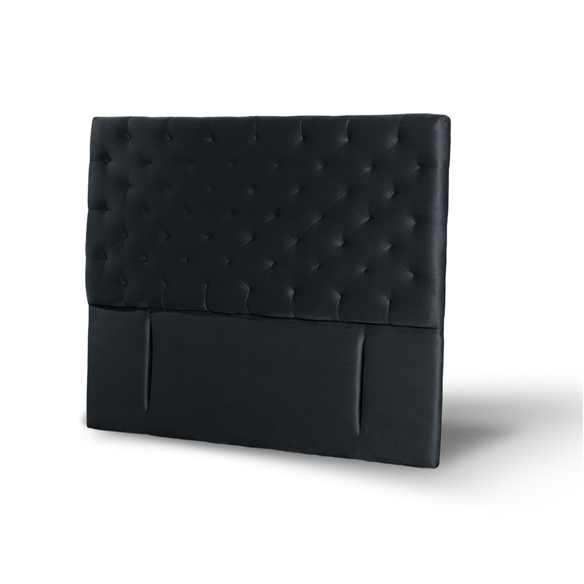 RESPALDO LATAM HOME BRESCIA 2 PLAZAS MADERA TELA NEGRO - 2