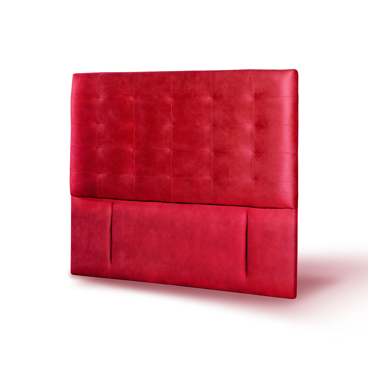 RESPALDO LATAM HOME NÁPOLES KING MADERA CUERO ROJO - 2