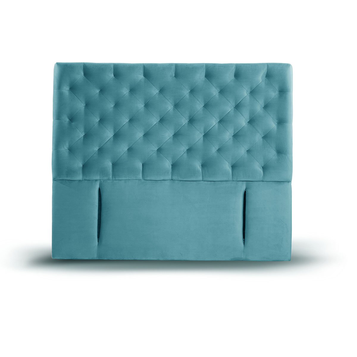 RESPALDO LATAM HOME BRESCIA KING MADERA TELA TURQUESA - 1