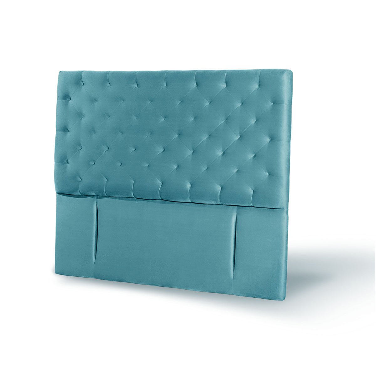 RESPALDO LATAM HOME BRESCIA KING MADERA TELA TURQUESA - 2