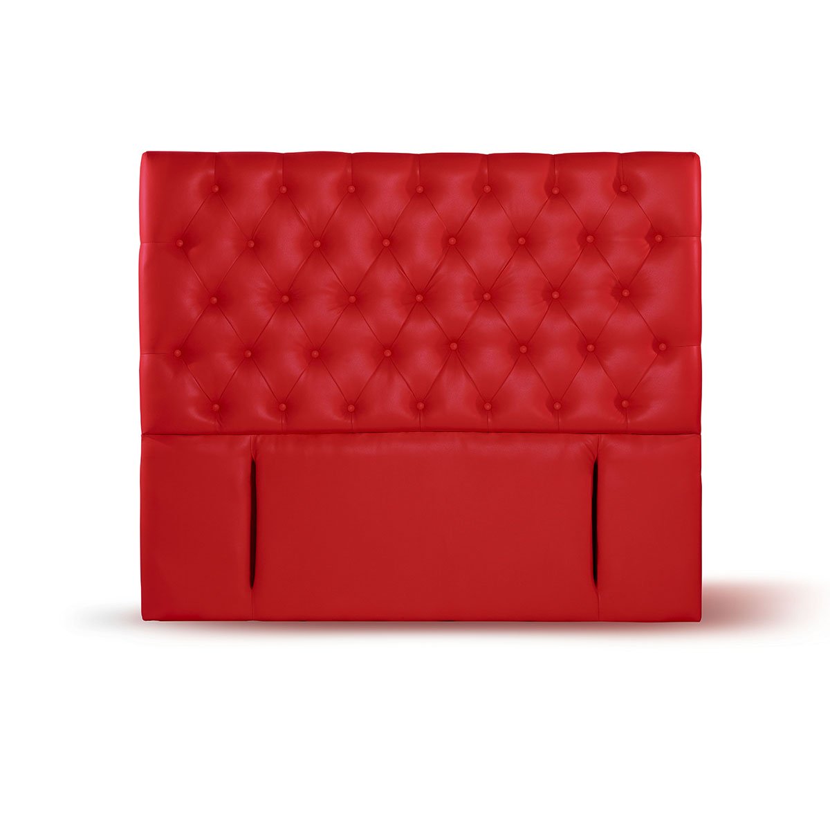RESPALDO LATAM HOME FLORENCIA KING MADERA PU ROJO - 1