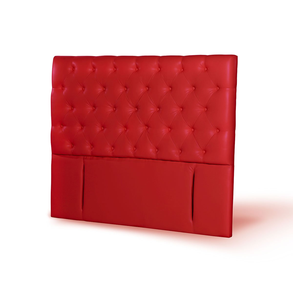 RESPALDO LATAM HOME FLORENCIA KING MADERA PU ROJO - 2