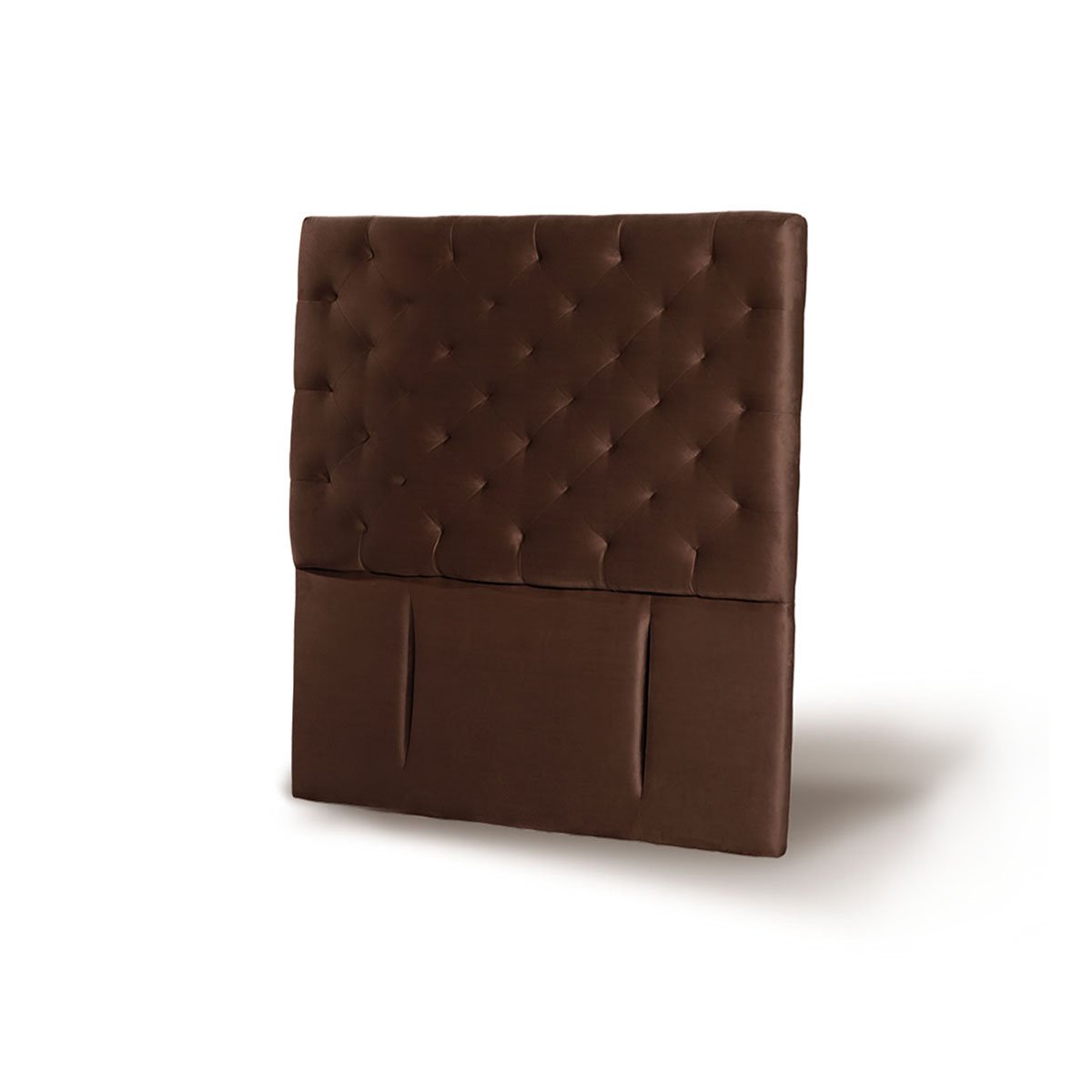 RESPALDO LATAM HOME BRESCIA 1.5 PLAZAS MADERA TELA CHOCOLATE - 2