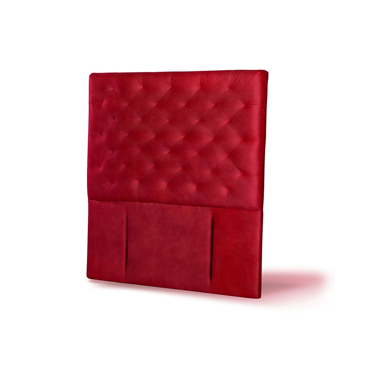 RESPALDO LATAM HOME BRESCIA 1.5 PLAZAS MADERA CUERO ROJO - 2