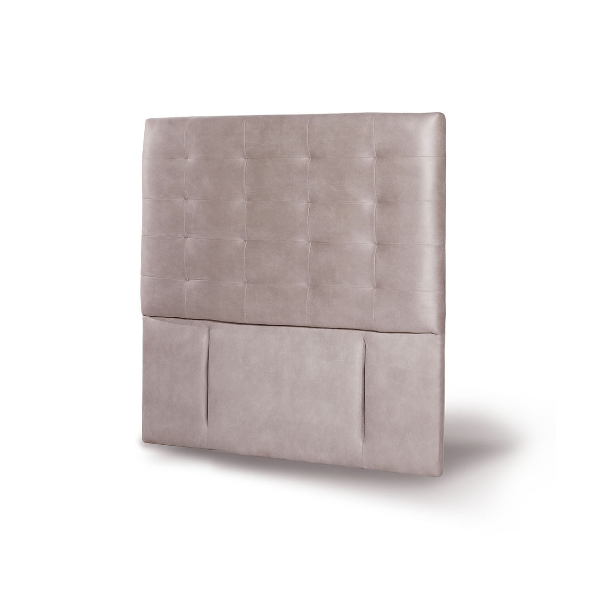 RESPALDO LATAM HOME NÁPOLES 1.5 PLAZAS MADERA CUERO GRIS - 2