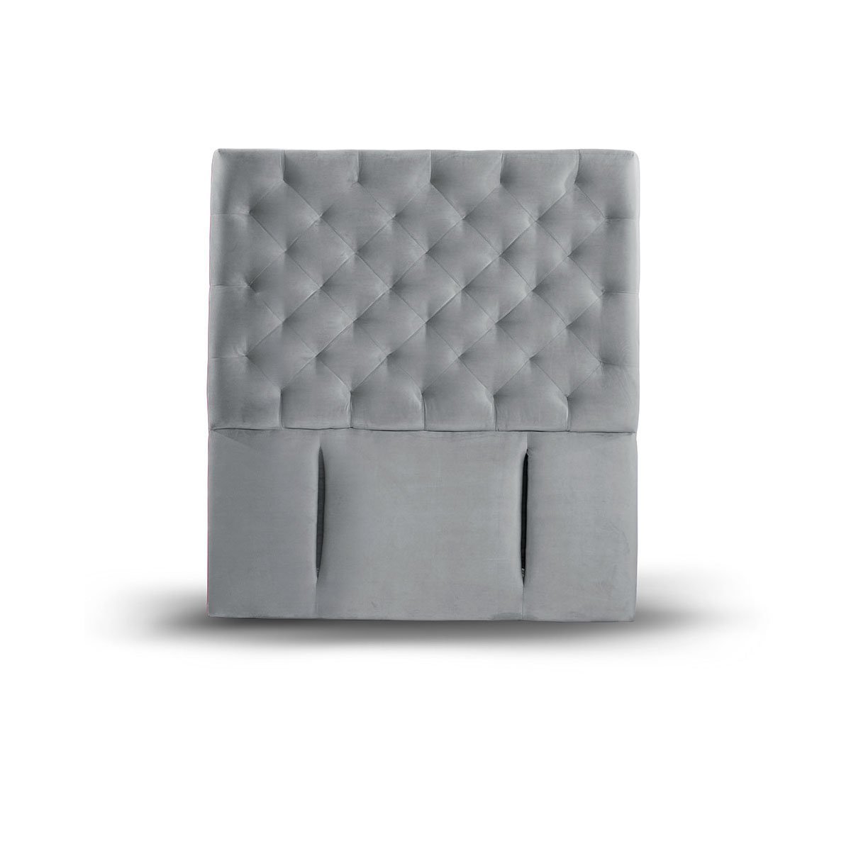 RESPALDO LATAM HOME BRESCIA 1.5 PLAZAS MADERA TELA GRIS - 1
