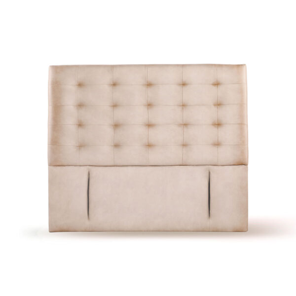 RESPALDO LATAM HOME NÁPOLES 2 PLAZAS MADERA CUERO BEIGE - 1
