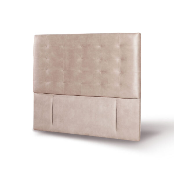 RESPALDO LATAM HOME NÁPOLES 2 PLAZAS MADERA CUERO BEIGE - 2