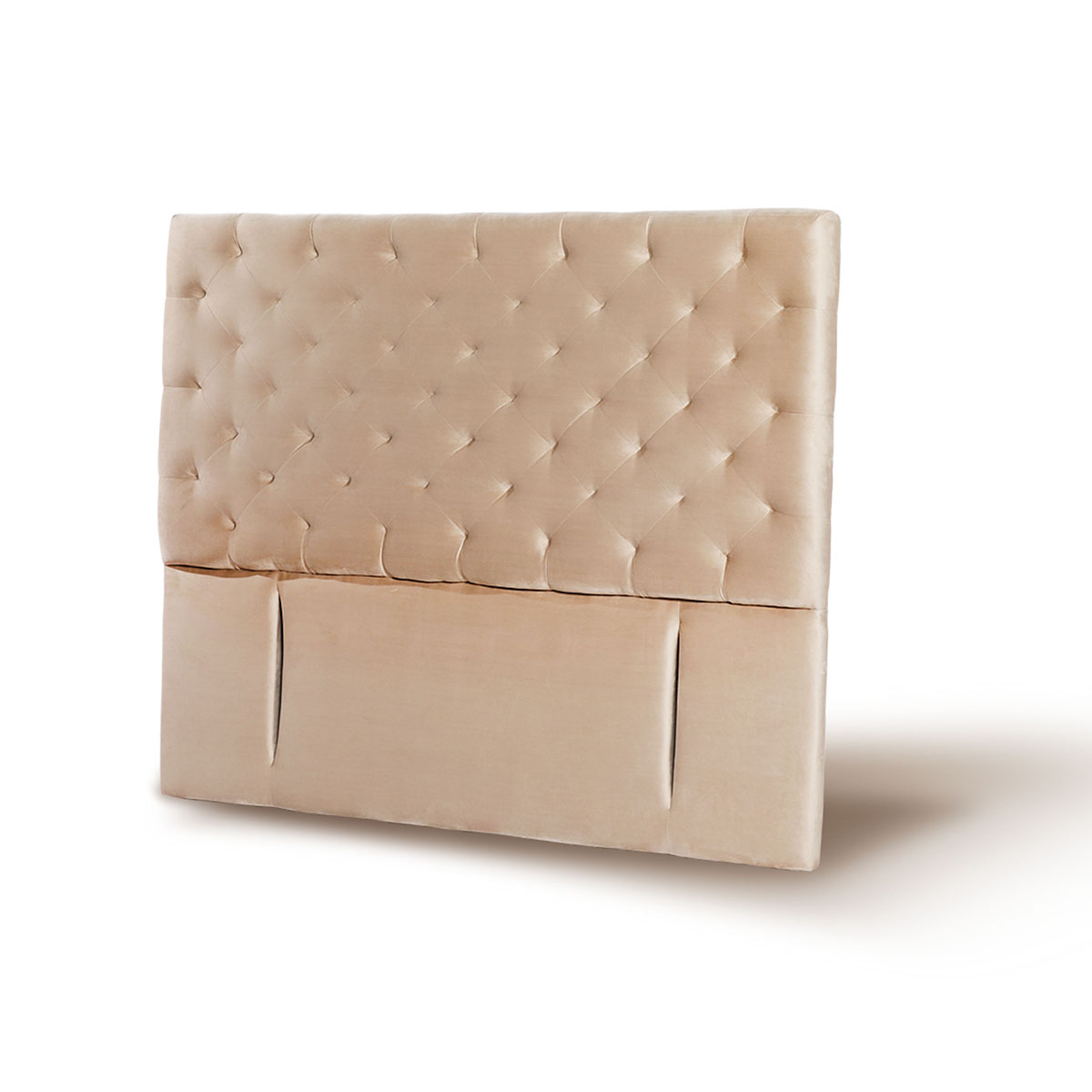 RESPALDO LATAM HOME BRESCIA KING MADERA TELA BEIGE - 2