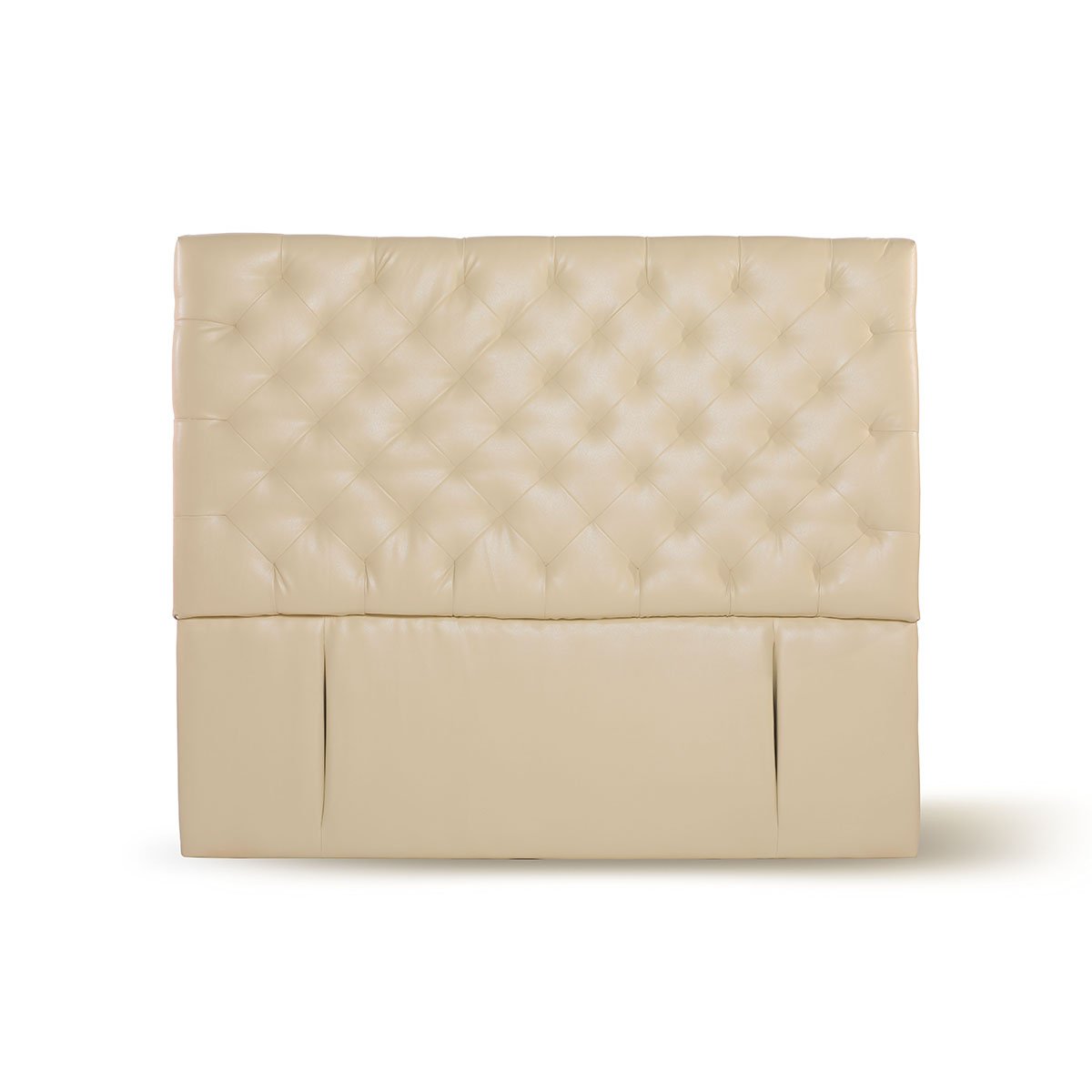 RESPALDO LATAM HOME BRESCIA KING MADERA PU BEIGE - 1