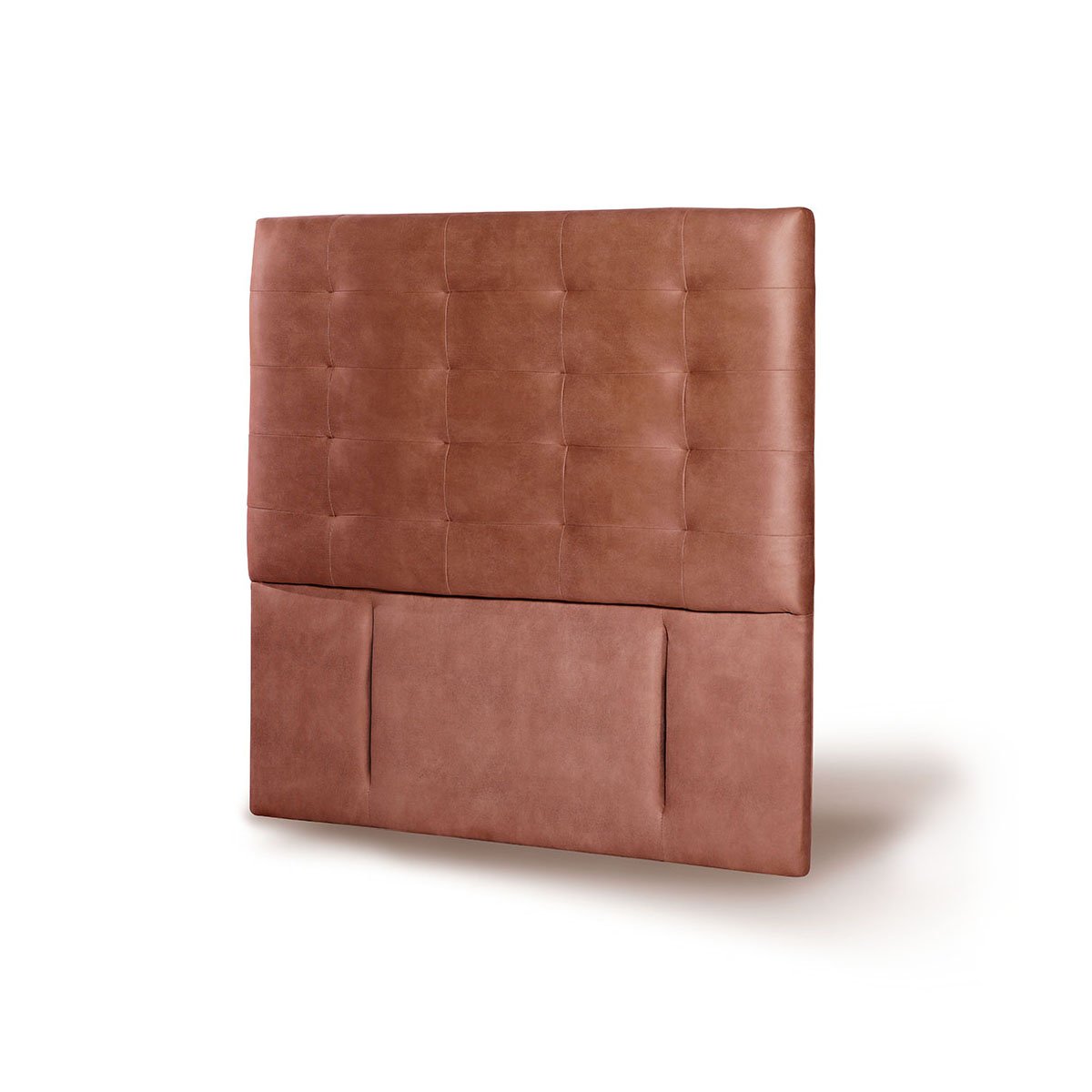 RESPALDO LATAM HOME NÁPOLES 1.5 PLAZAS MADERA CUERO CAFÉ CLARO TABACO - 2