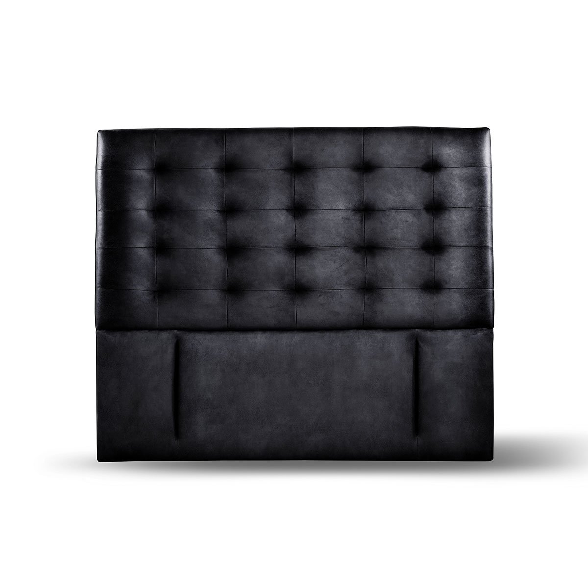 RESPALDO LATAM HOME NÁPOLES 2 PLAZAS MADERA CUERO NEGRO - 1