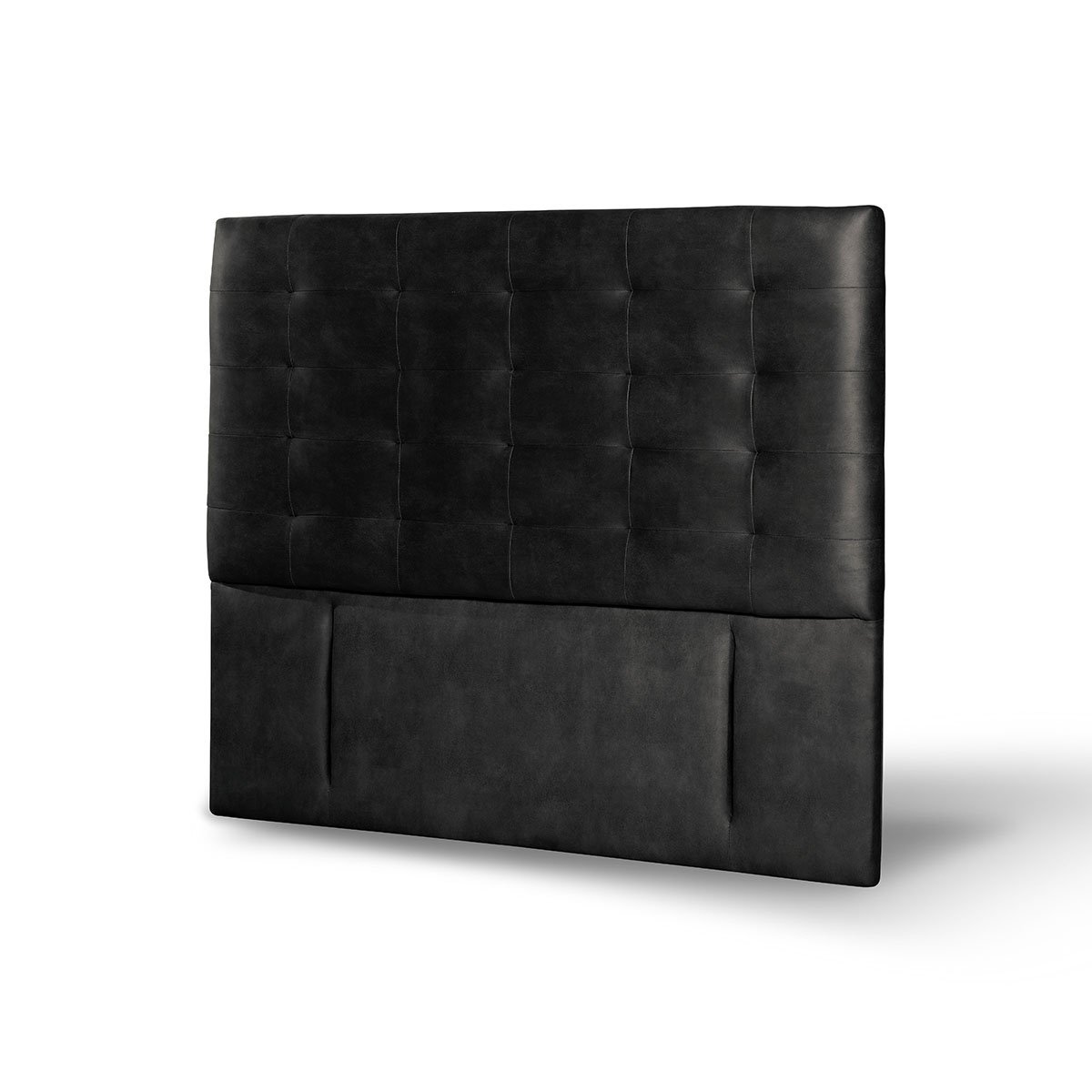 RESPALDO LATAM HOME NÁPOLES 2 PLAZAS MADERA CUERO NEGRO - 2