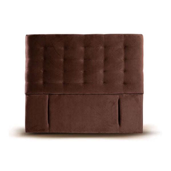 RESPALDO LATAM HOME NÁPOLES KING MADERA TELA CHOCOLATE - 1
