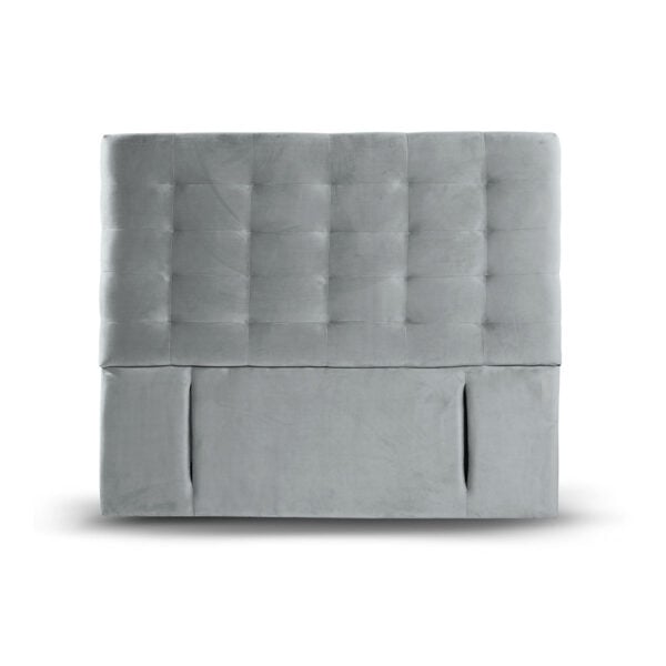 RESPALDO LATAM HOME NÁPOLES KING MADERA TELA GRIS - 1