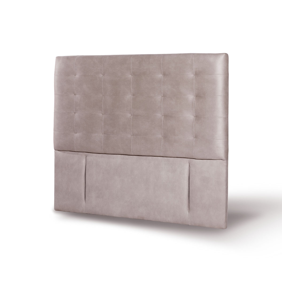 RESPALDO LATAM HOME NÁPOLES KING MADERA CUERO GRIS - 2