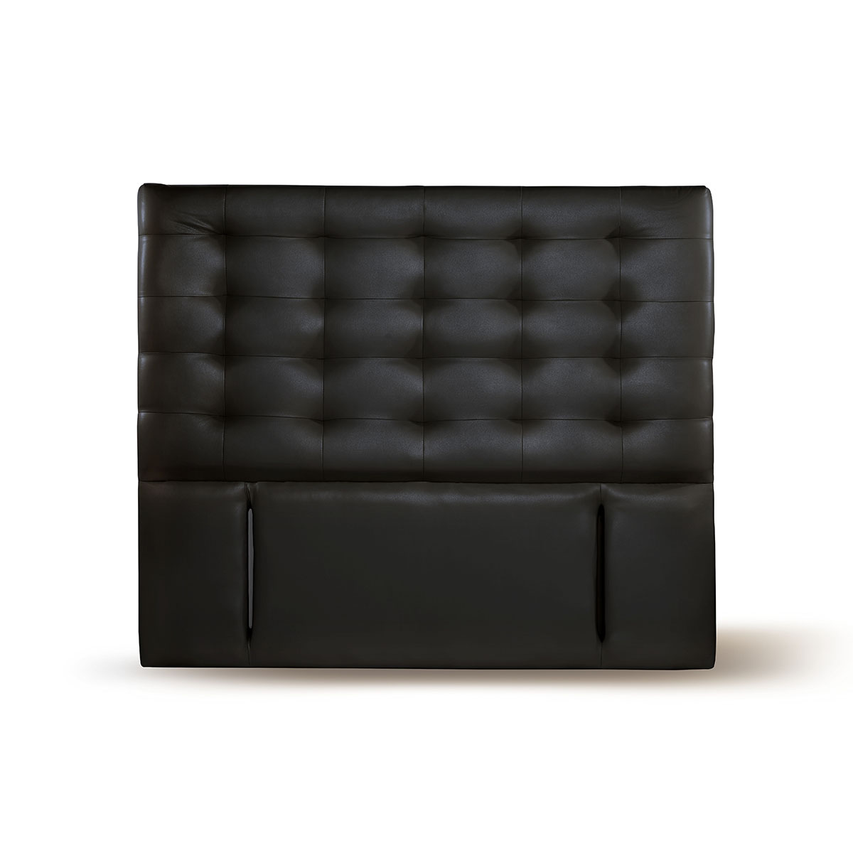 RESPALDO LATAM HOME NÁPOLES KING MADERA PU NEGRO - 1