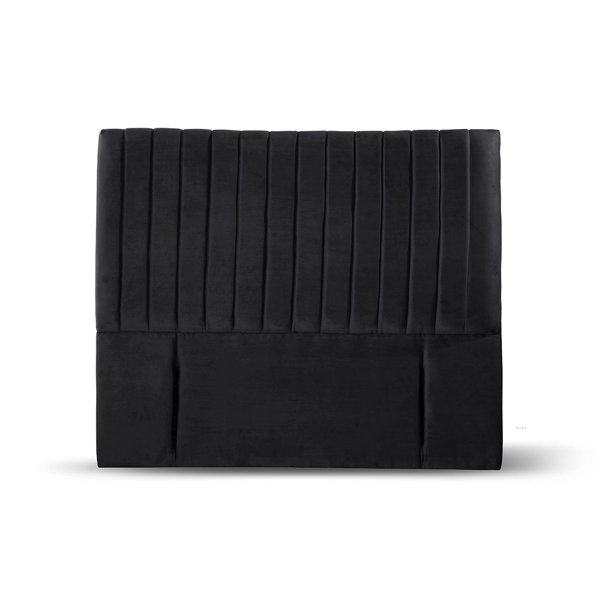 RESPALDO LATAM HOME SORRENTO 2 PLAZAS MADERA TELA NEGRO - 1