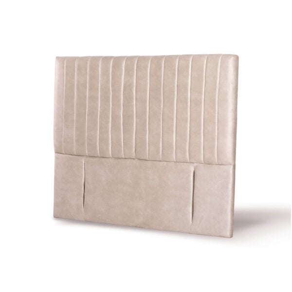 RESPALDO LATAM HOME SORRENTO KING MADERA CUERO BEIGE - 2