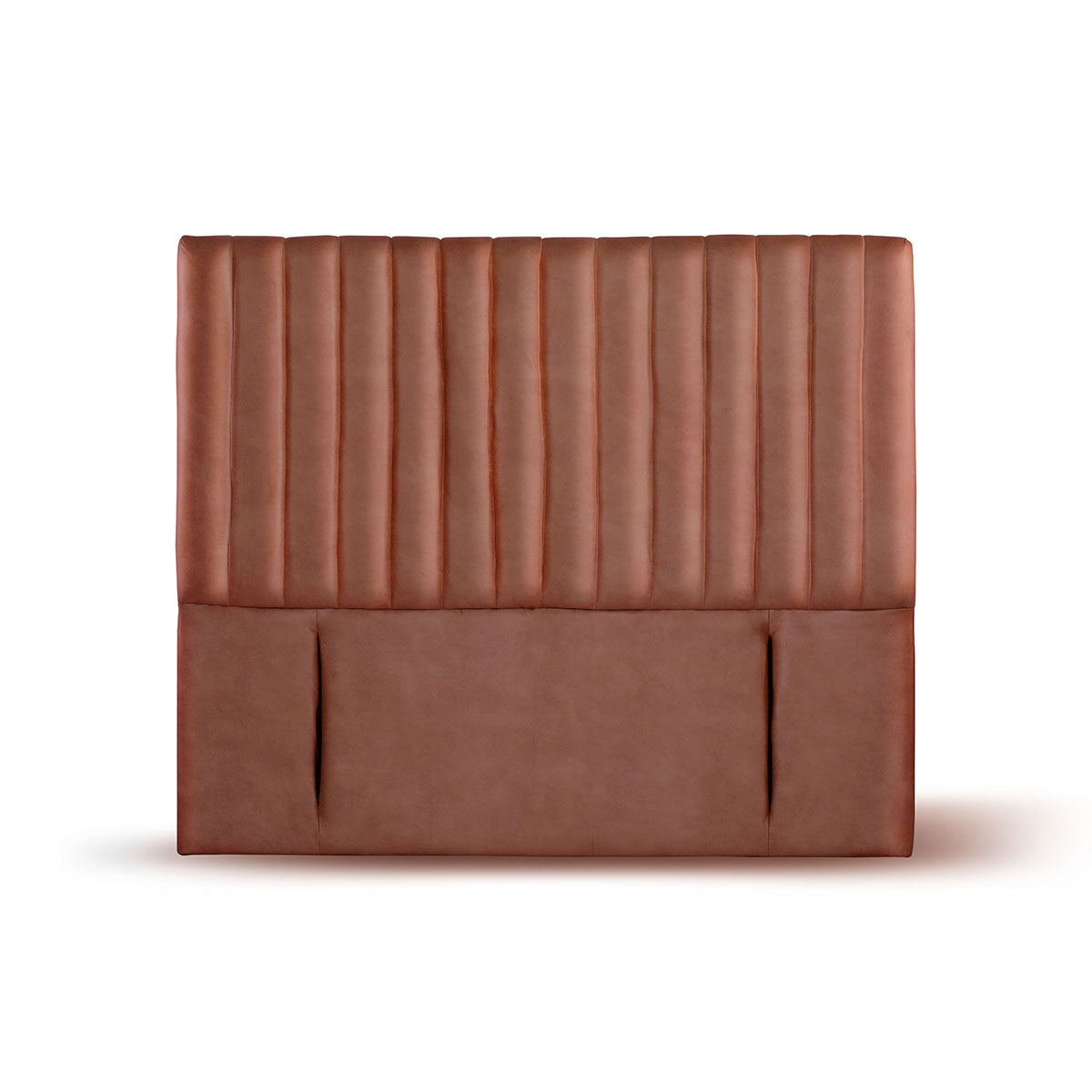 RESPALDO LATAM HOME SORRENTO KING MADERA CUERO CAFÉ CLARO TABACO - 1