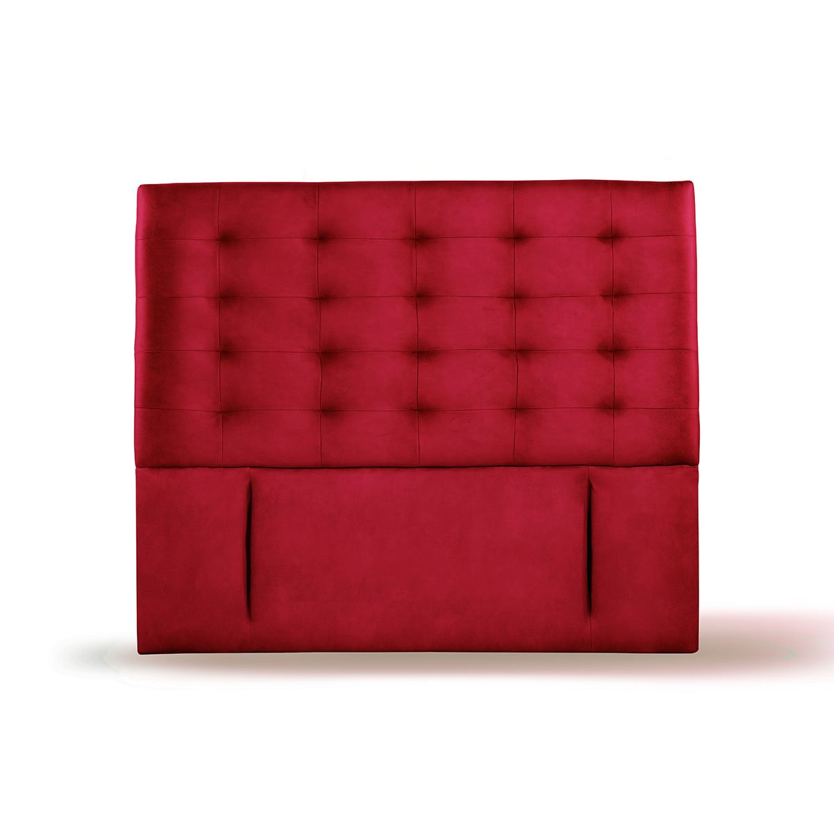 RESPALDO LATAM HOME NÁPOLES 2 PLAZAS MADERA CUERO ROJO - 1