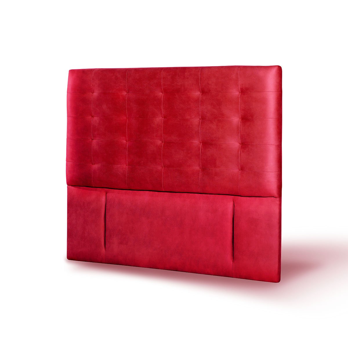 RESPALDO LATAM HOME NÁPOLES 2 PLAZAS MADERA CUERO ROJO - 2