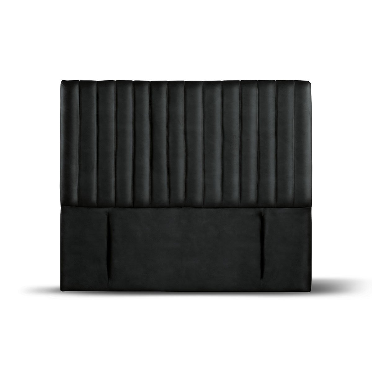 RESPALDO LATAM HOME SORRENTO KING MADERA CUERO NEGRO - 1
