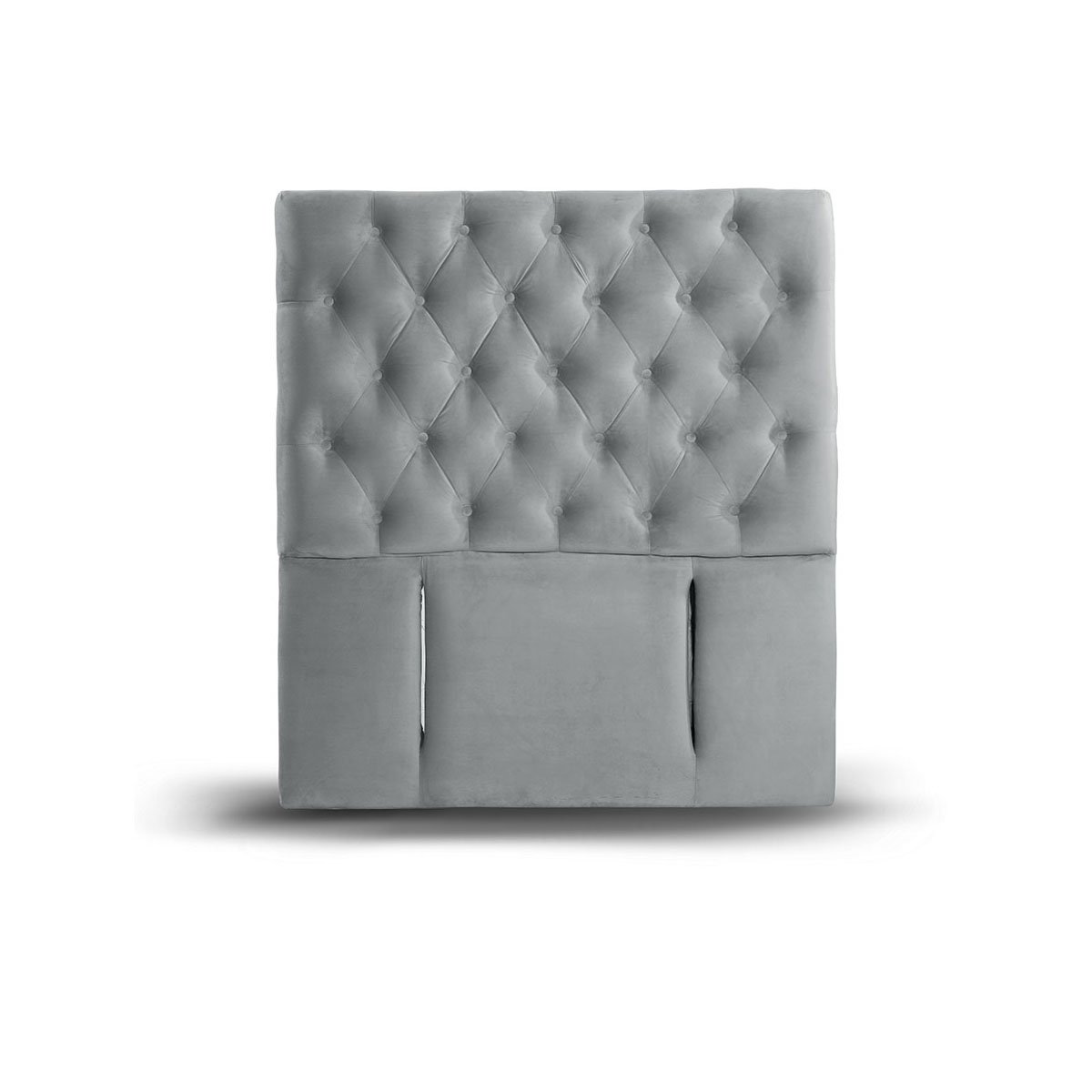 RESPALDO LATAM HOME FLORENCIA 1 PLAZA MADERA TELA GRIS - 1