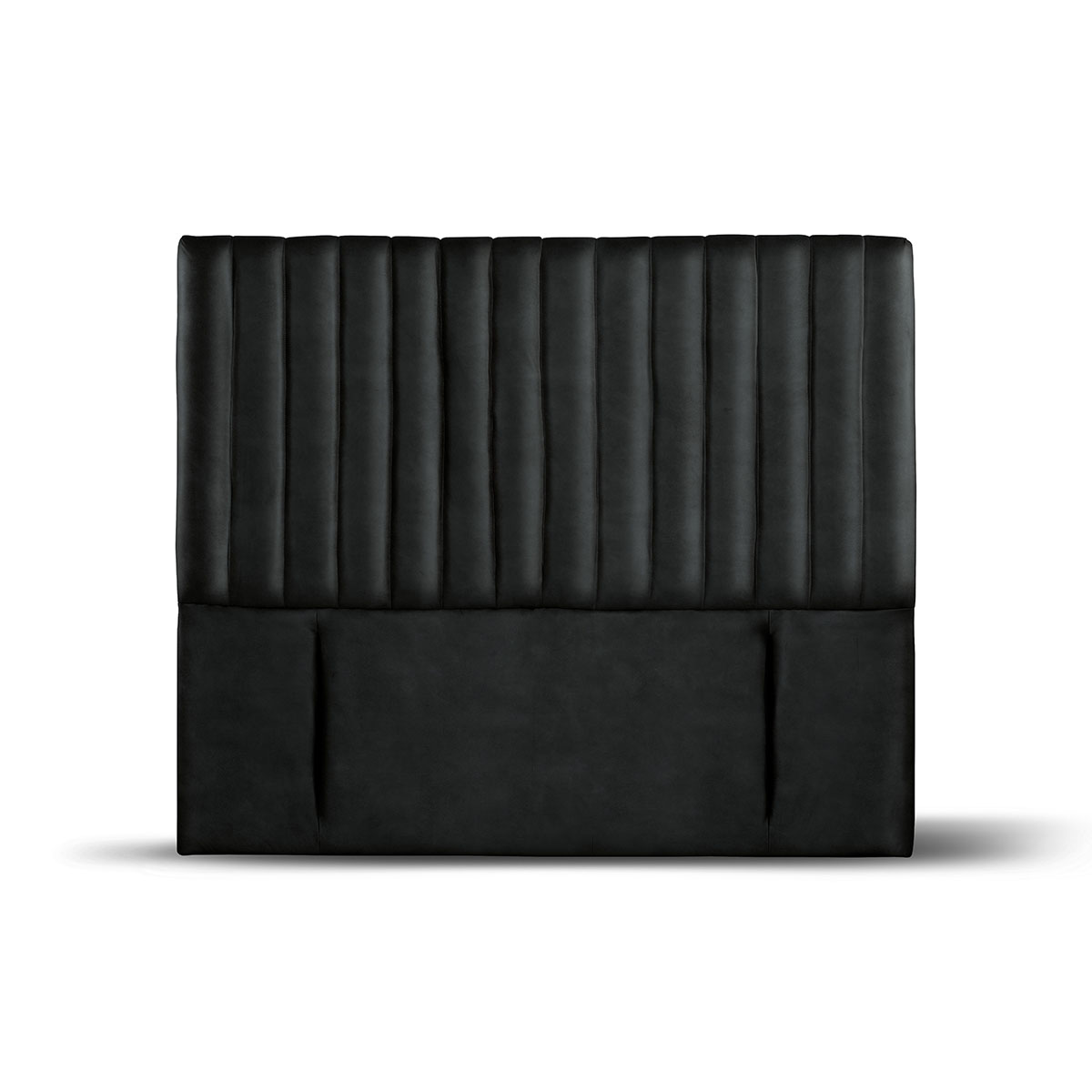 RESPALDO LATAM HOME SORRENTO 2 PLAZAS MADERA CUERO NEGRO - 1