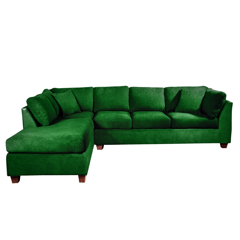 SOFÁ SECCIONAL LATAM HOME PADUA IZQUIERDO 5 CUERPOS VERDE TELA VELVET - 1