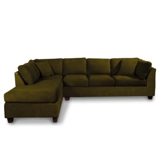 SOFÁ SECCIONAL LATAM HOME PADUA IZQUIERDO 5 CUERPOS VERDE TELA VELVET - 1